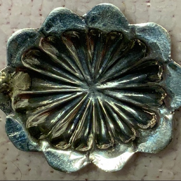 Handcrafted Sterling Silver Concho Earrings - Picture 6 of 6